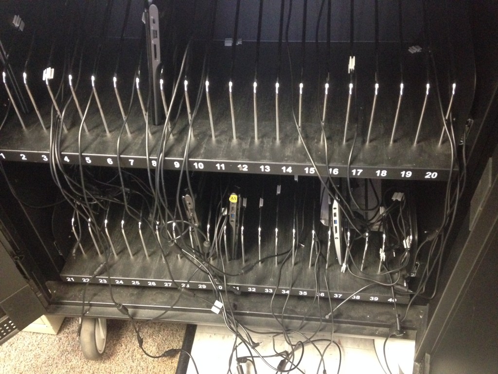 Aver ChargeTab2 after a few months in the classroom.